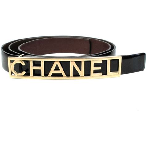 black logo chanel belt|pre owned chanel belt.